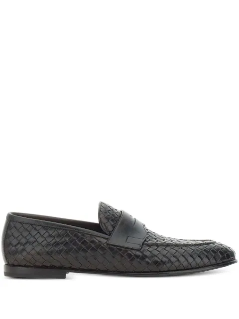 Neil Barrett woven leather loafers