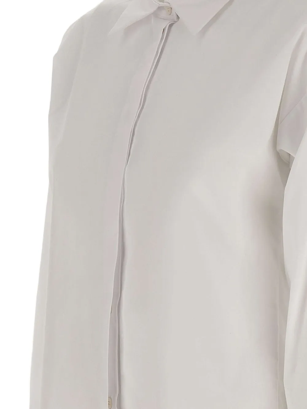 kaos Blouse met klassieke kraag Wit