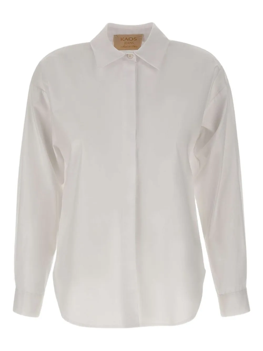 Kaos Blouse met klassieke kraag Wit