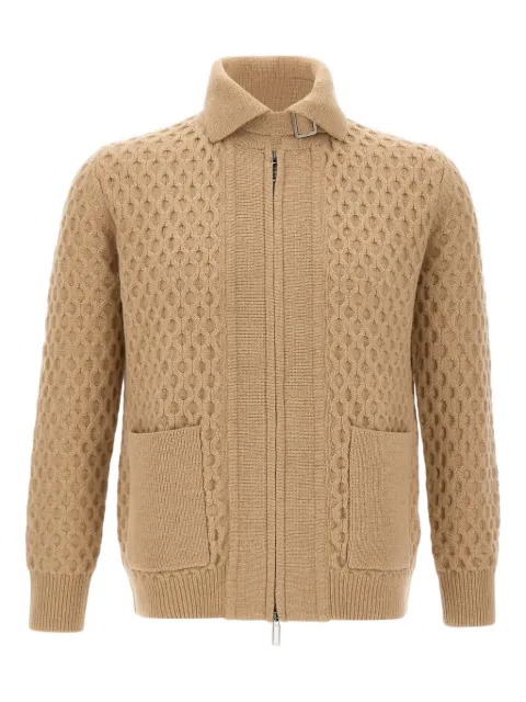 Paolo Pecora honeycomb-pattern zip-up cardigan