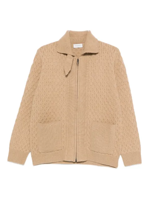 Paolo Pecora honeycomb-pattern zip-up cardigan