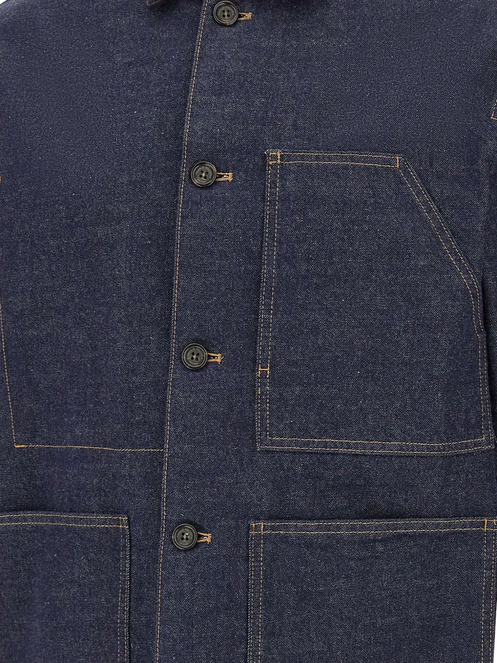 Paolo Pecora contrast-collar denim jacket Blauw