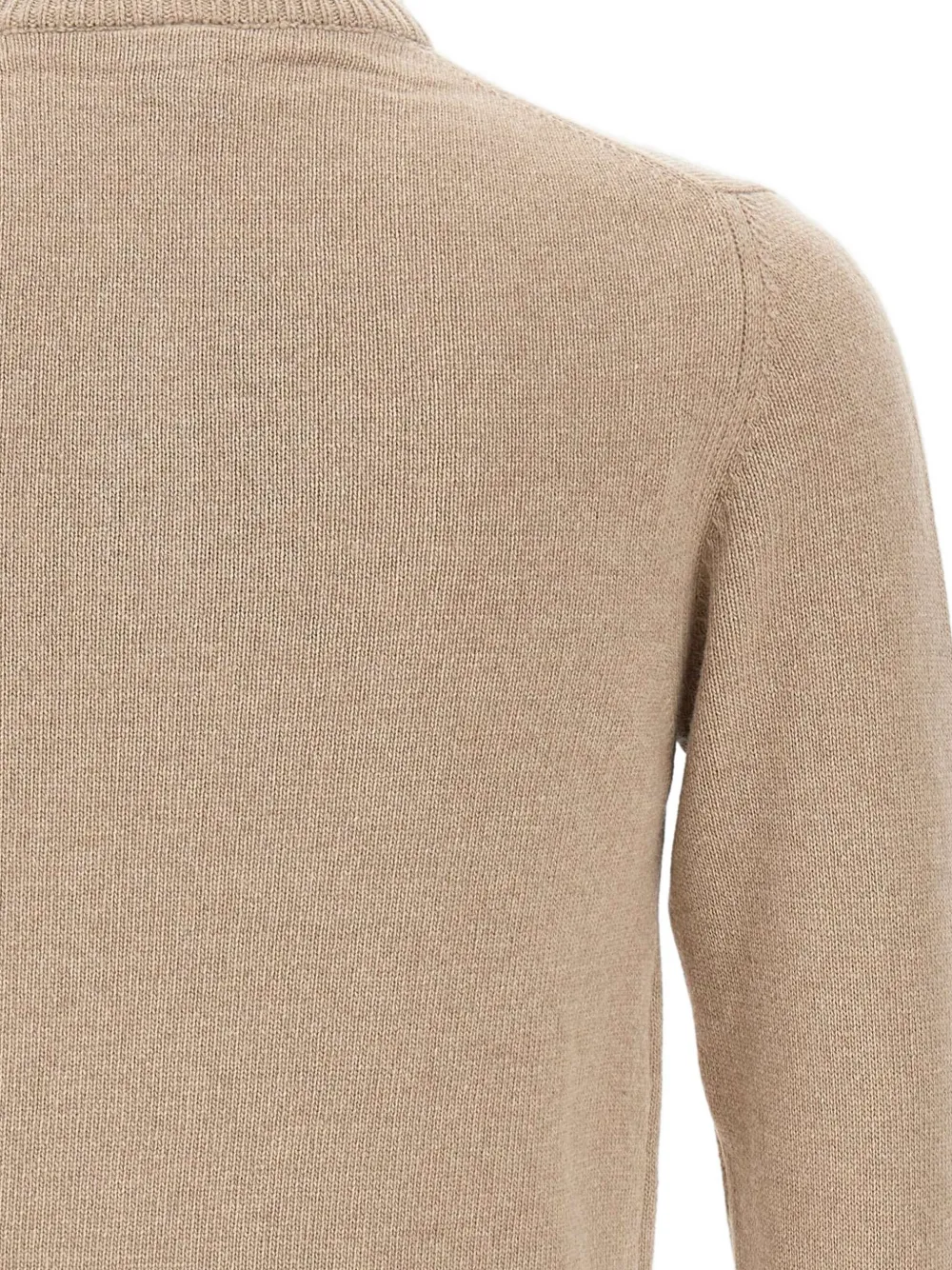 Colmar half-zip ribbed sweater Beige
