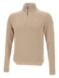 Colmar half-zip ribbed sweater - Neutrals