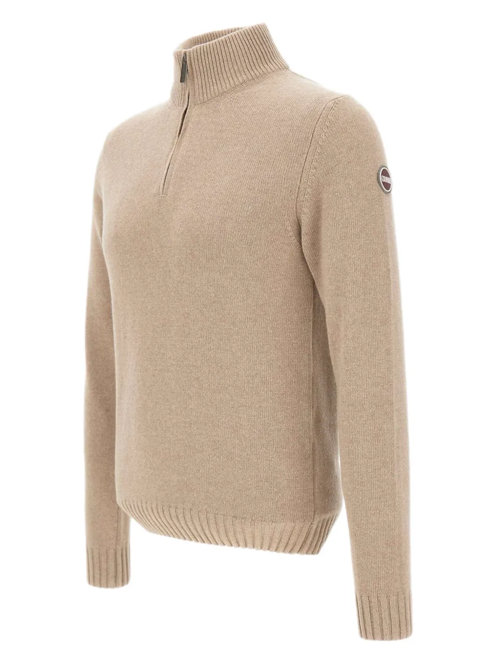 Colmar half-zip ribbed sweater Beige
