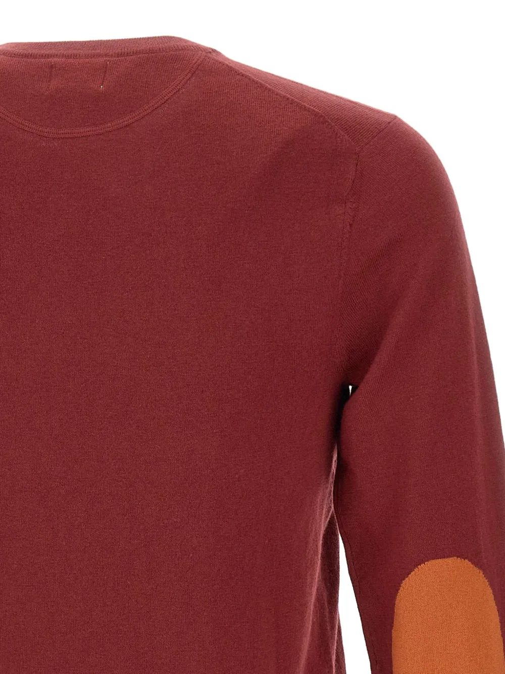 Sun 68 Elbow-patch Ribbed-cuff Sweater In Red
