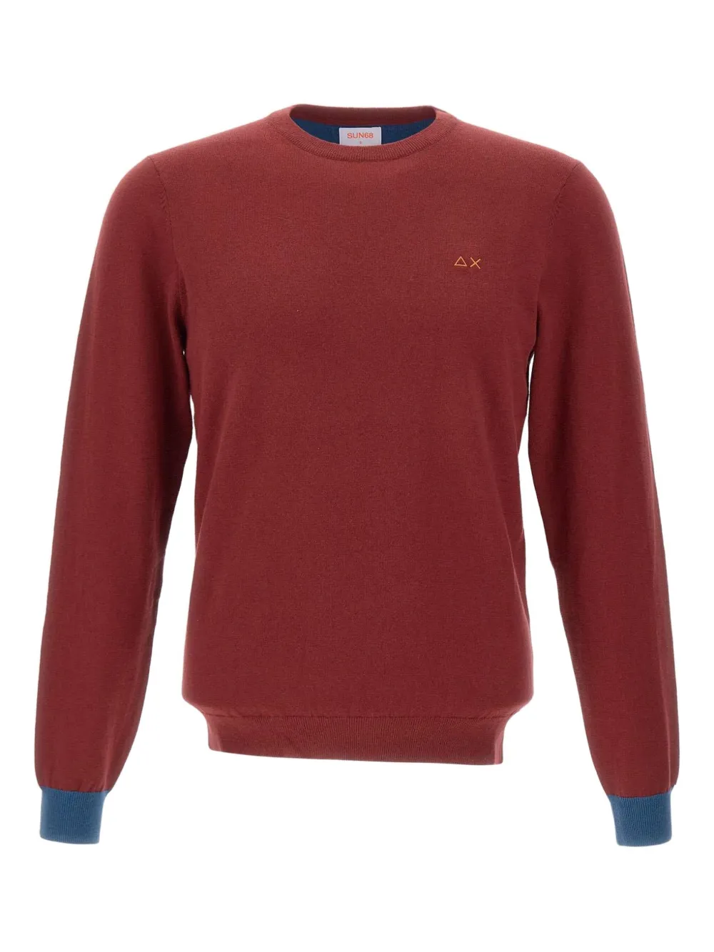 Sun68 elbow-patch ribbed-cuff sweater | Red | Image 1