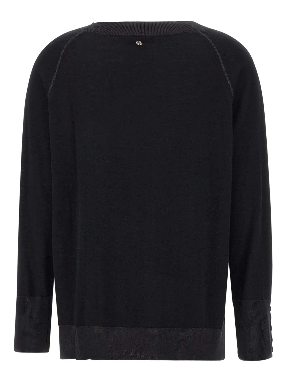 Elena Miro' Buttoned-cuff Sweater In Black