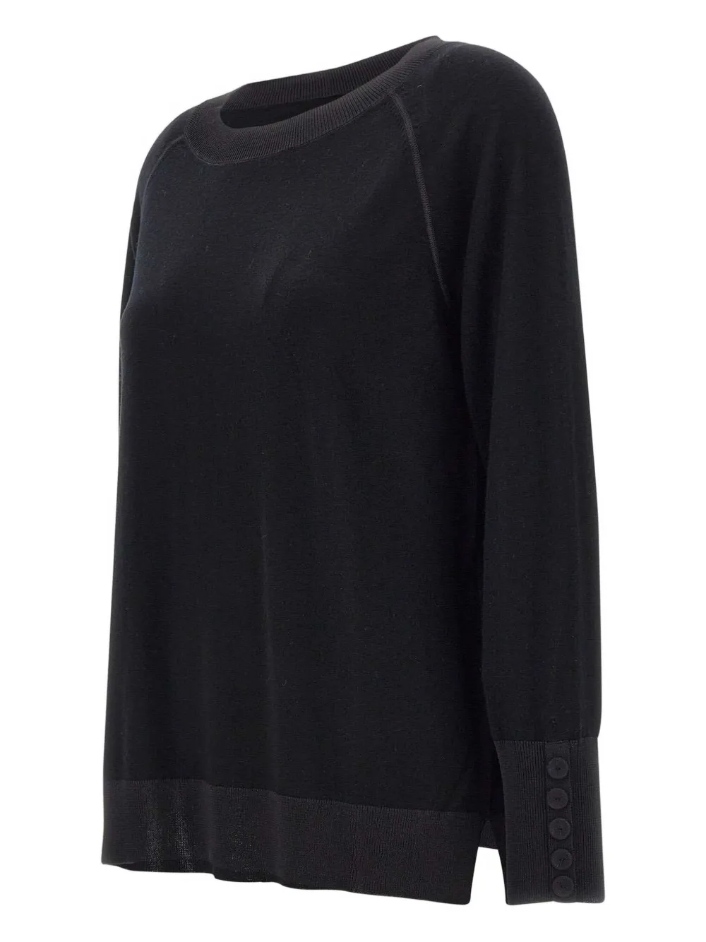ELENA MIRO` buttoned-cuff sweater | Black | Image 1