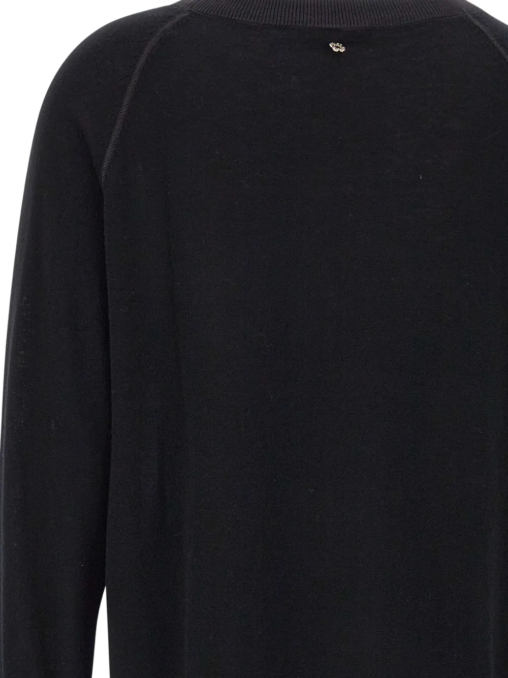 Elena Miro' Buttoned-cuff Sweater In Black