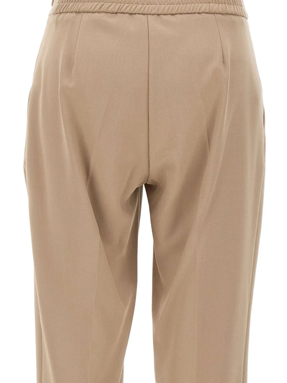 kaos Geplooide broek met elastische taille Beige