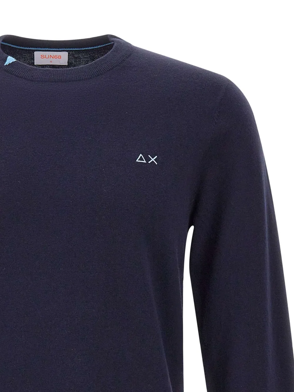 Sun68 crew-neck long-sleeve sweater Blauw
