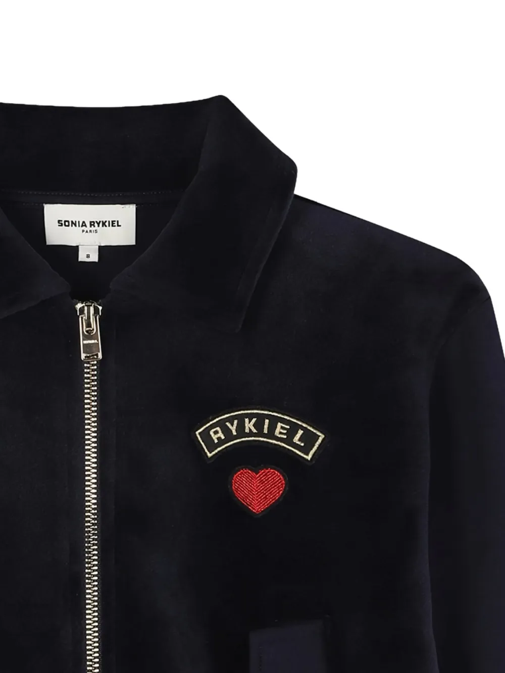 Heart-Patch Zip Hoodie