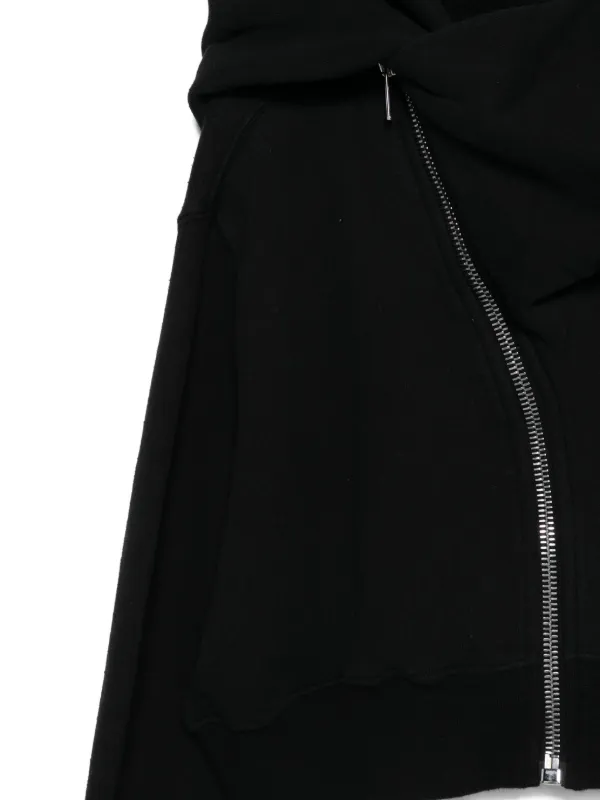 トップス HOODED ASYMMETRIC ZIP TOP Asymmetrical Zip Hoodie - Organic Cotton - Solne Eco Department Store