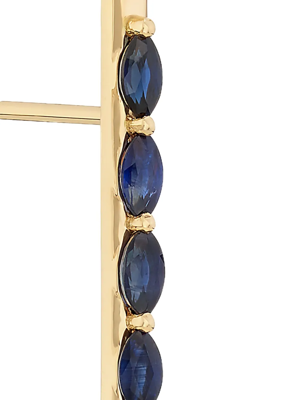  Rosekey 18k Rose Gold Whistle Sapphire Bar Earrings 