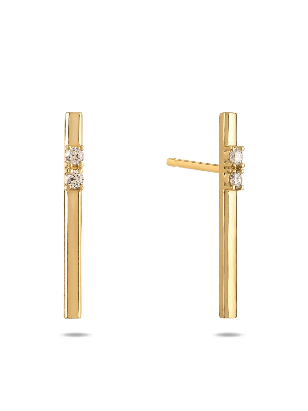 ROSEKEY 18K yellow gold diamond earrings - Oro