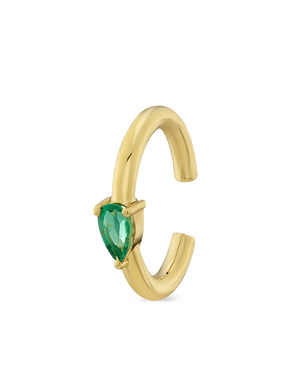 ROSEKEY 18K yellow gold emerald ear cuff - Oro