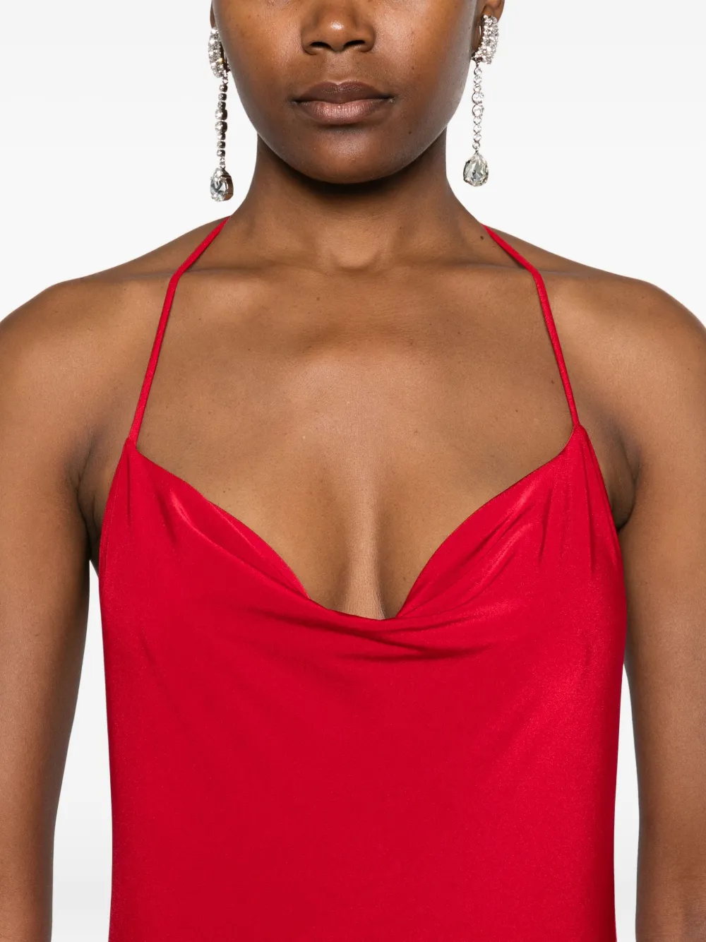 Atu Body Couture Maxi-jurk met diepe hals Rood