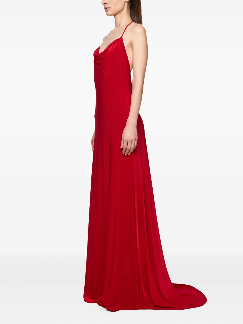 Atu Body Couture Maxi-jurk met diepe hals Rood