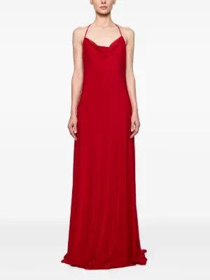 knee length dresses for ladies Hire Backless High-Shine Maxi Dress - Size XS main image 0