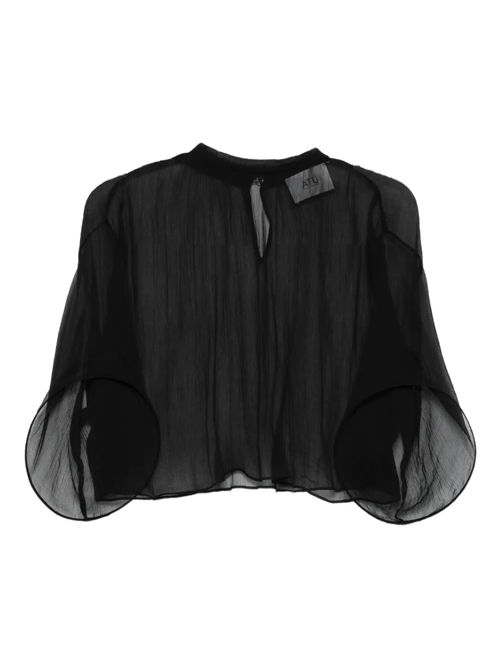 Atu Body Couture ruffled silk blouse | Black | Image 1