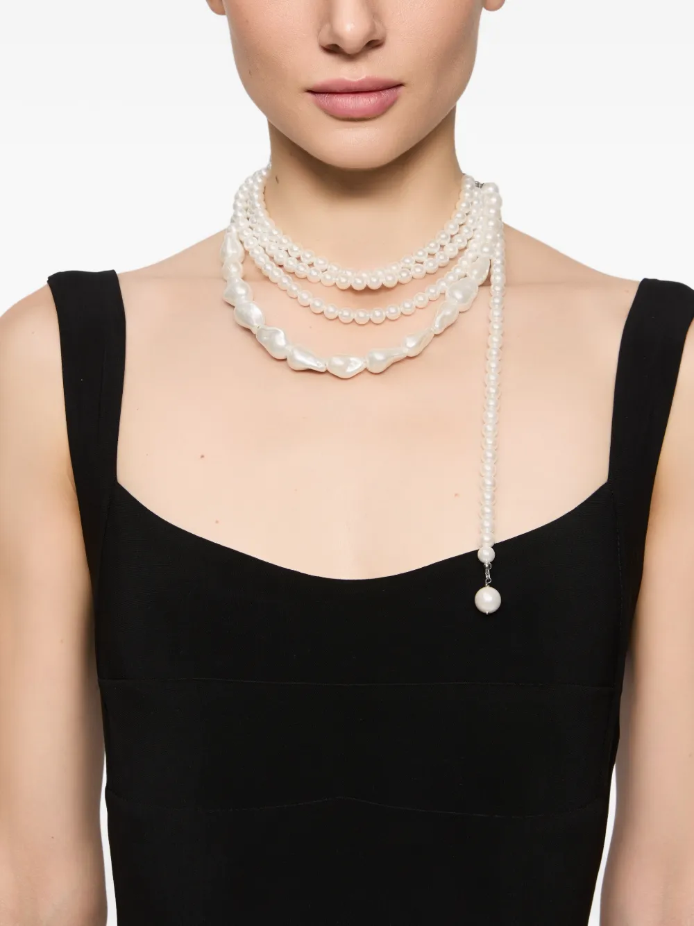 Atu Body Couture pearl multi-strand necklace - Bianco