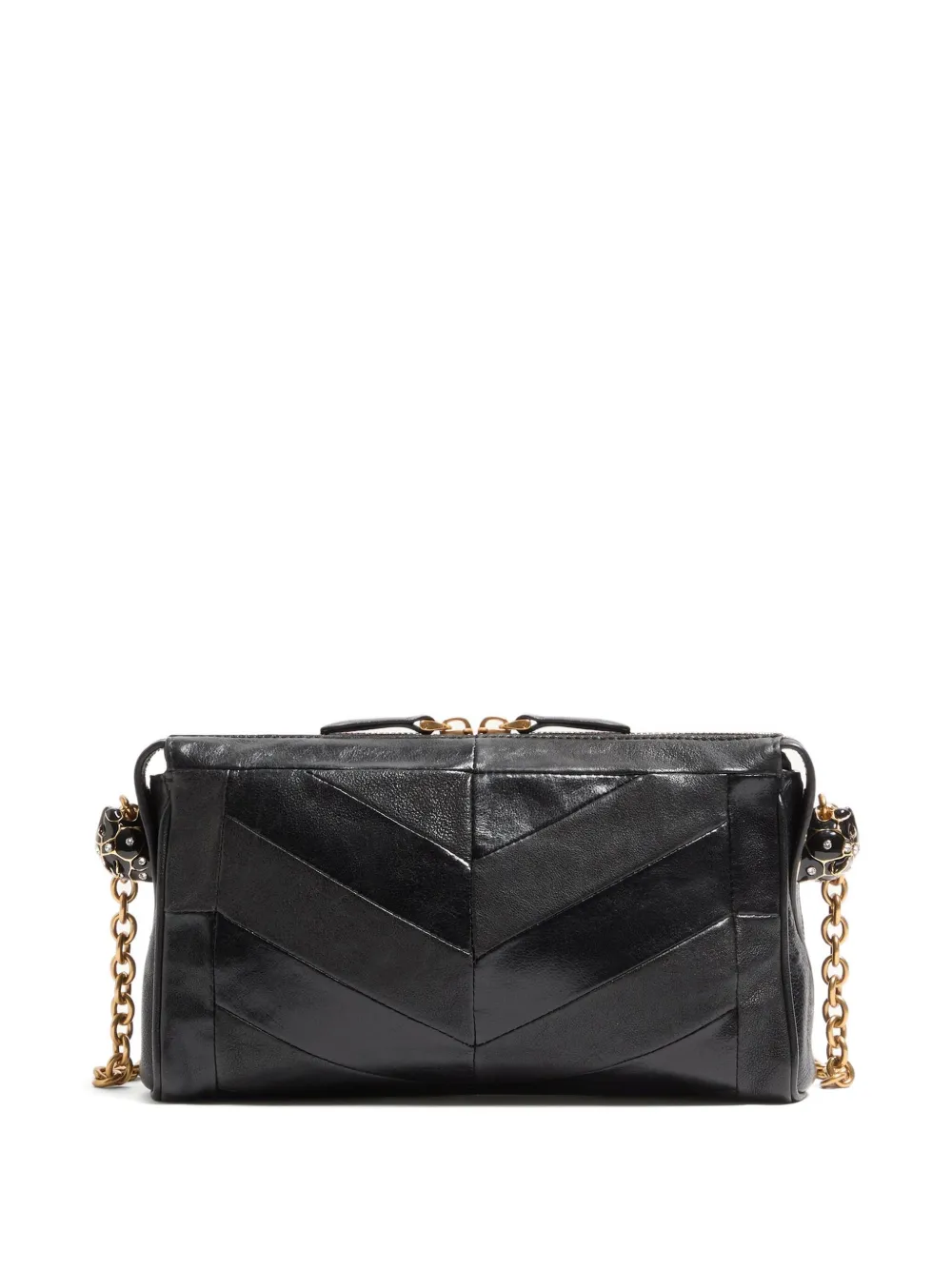 Valentino Panthea Chevron Cross Body Bag In Black
