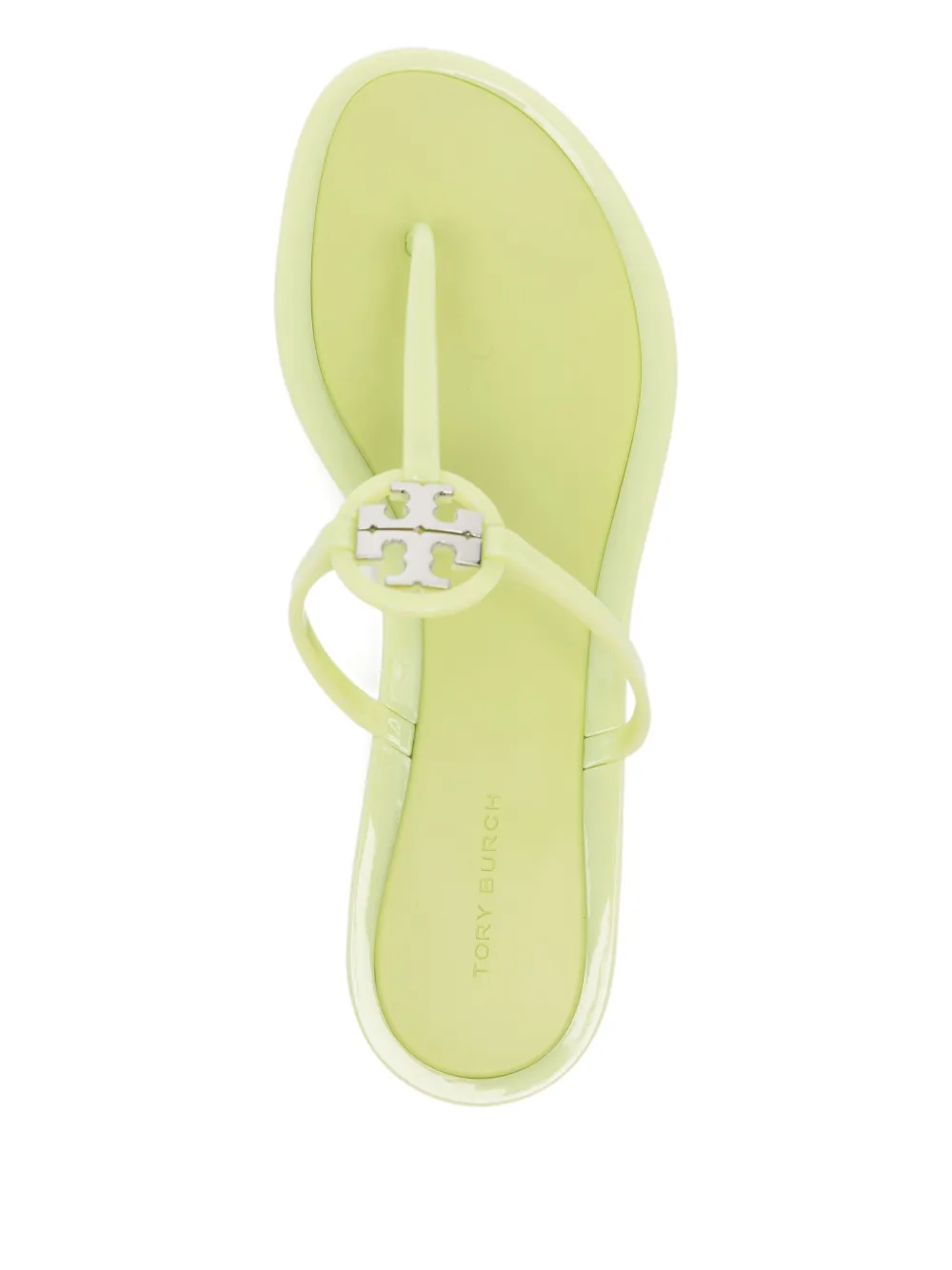 Tory Burch Mini Miller Jelly Slides In Green