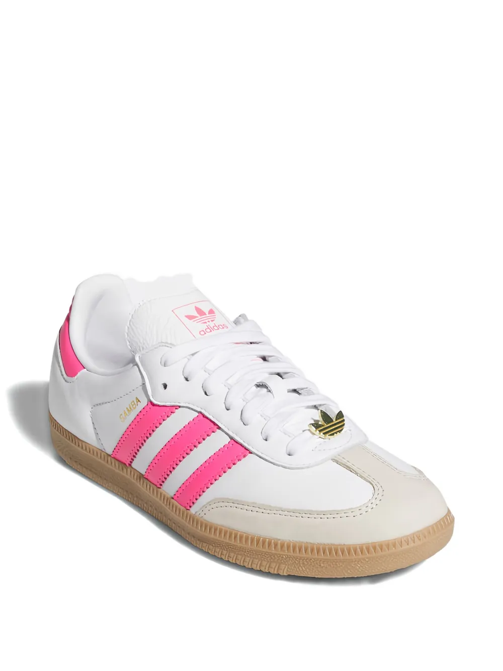 Adidas Originals Samba Three-stripe Sneakers In White