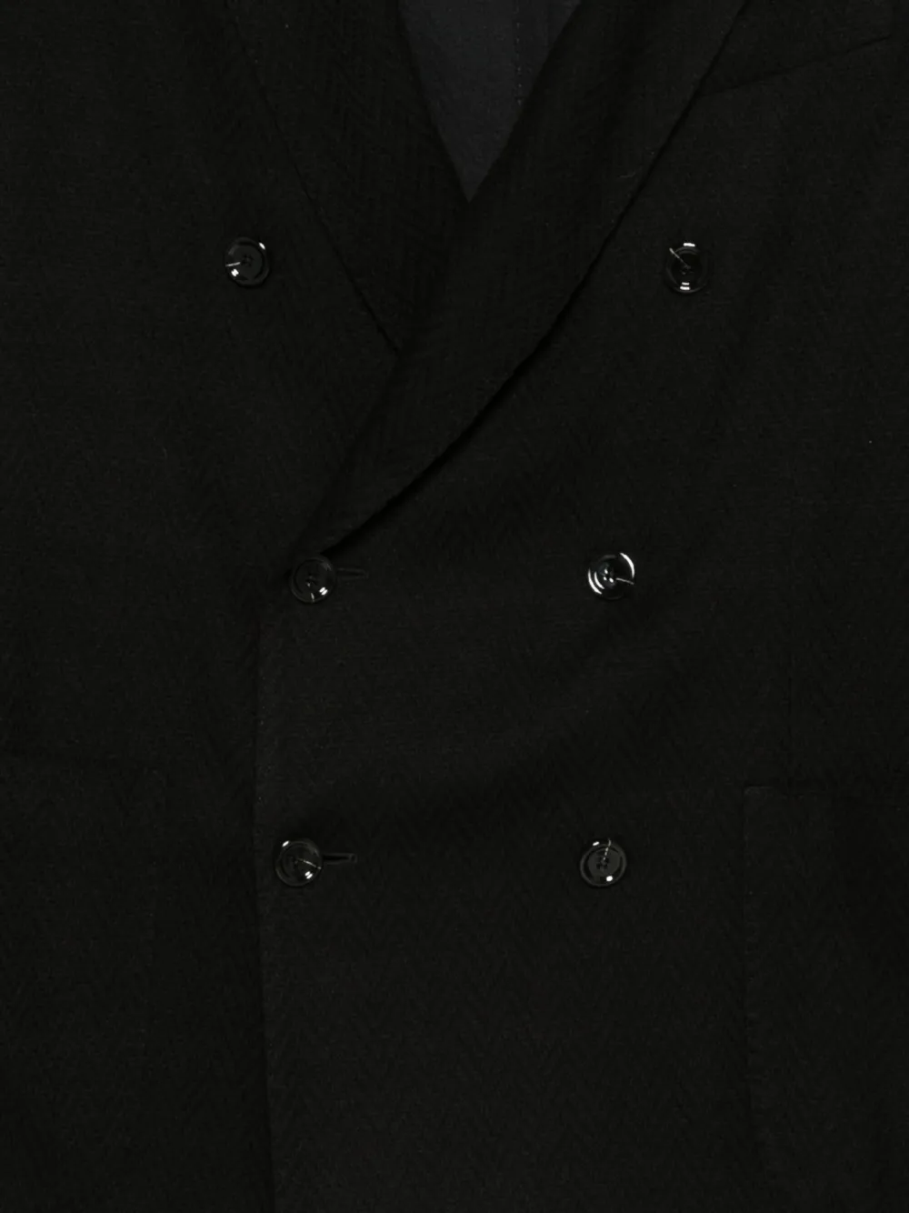Lardini Double-breasted Jacket In Black