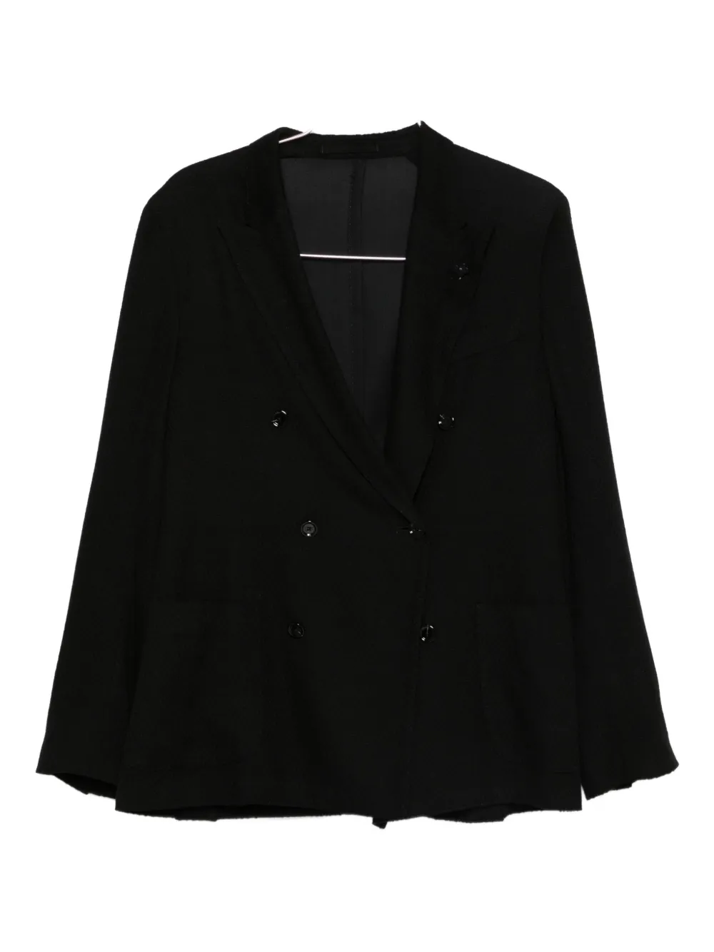 Lardini double-breasted jacket | Black | Image 1