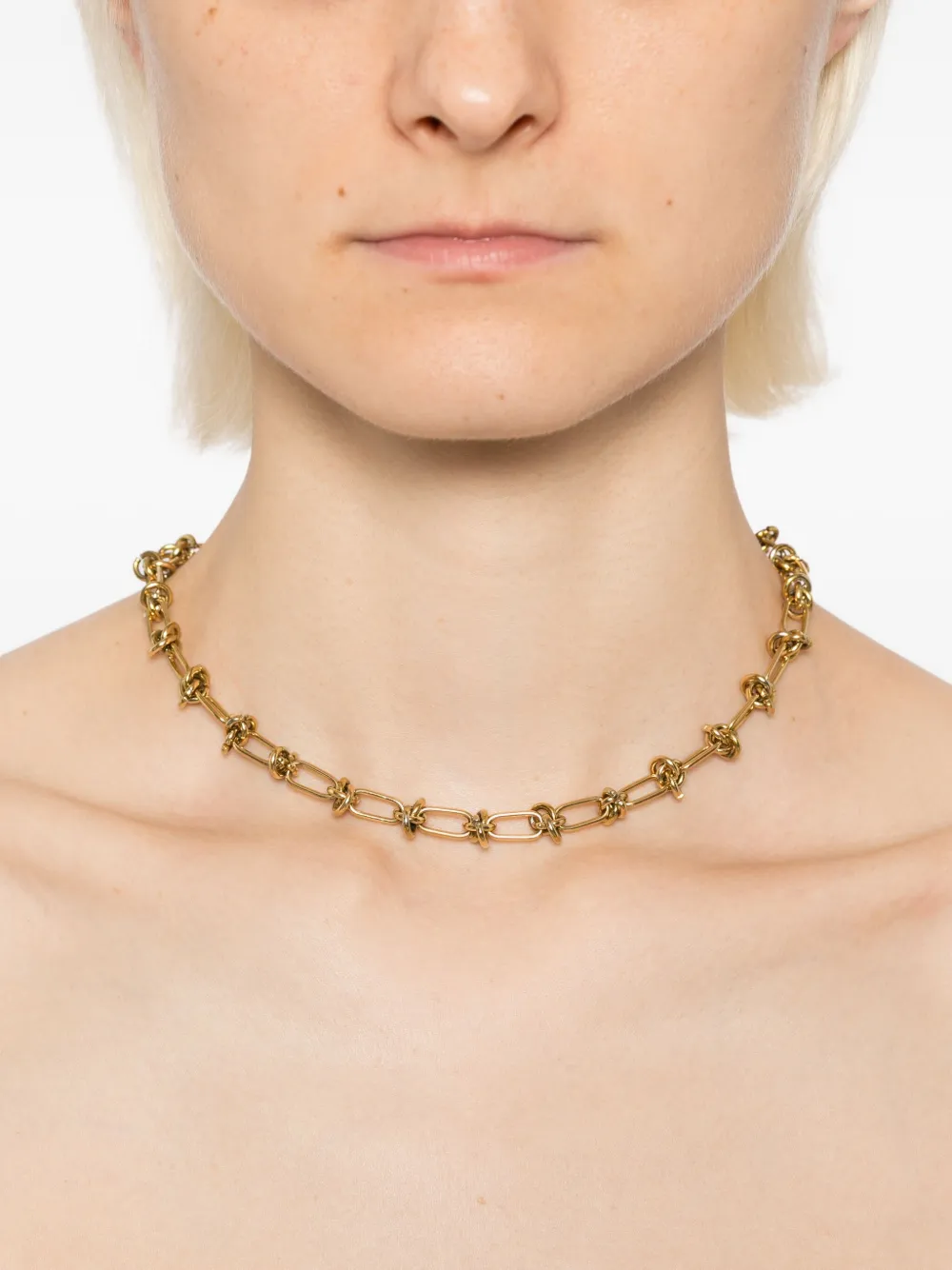 Blaklace Clip Necklace In Gold
