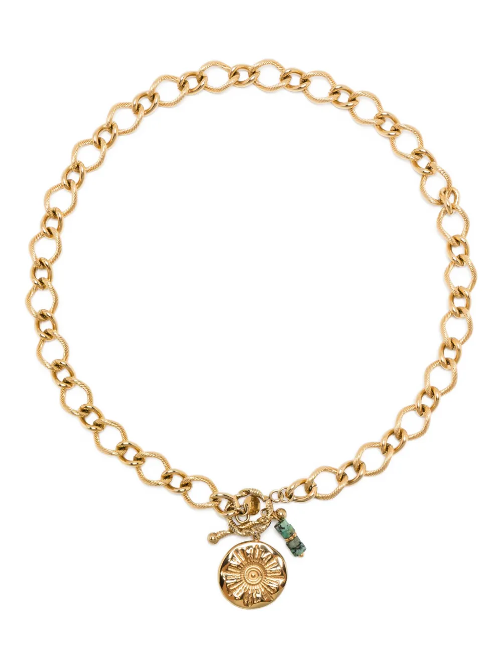 Blaklace Sun-pendant Necklace In Gold