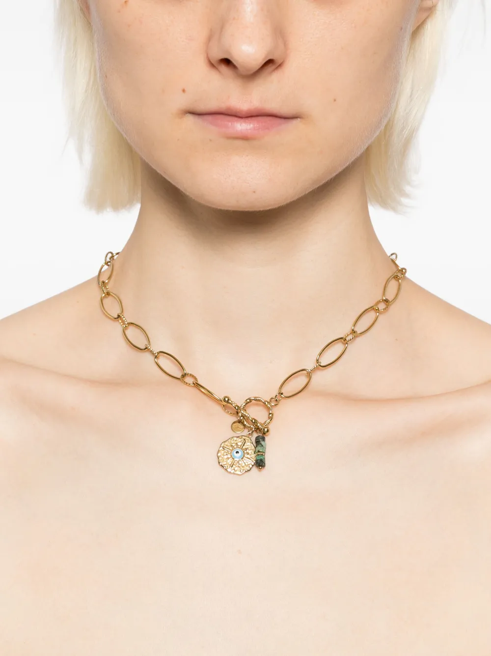 Blaklace Evil-eye Necklace In Gold