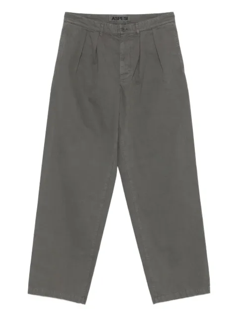 ASPESI pleated cotton straight-leg trousers