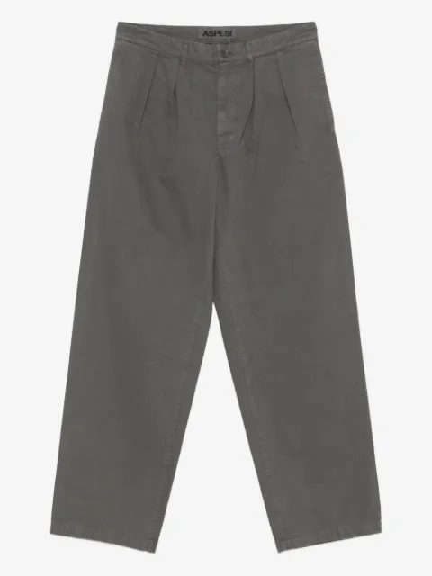 ASPESI pleated cotton straight-leg trousers