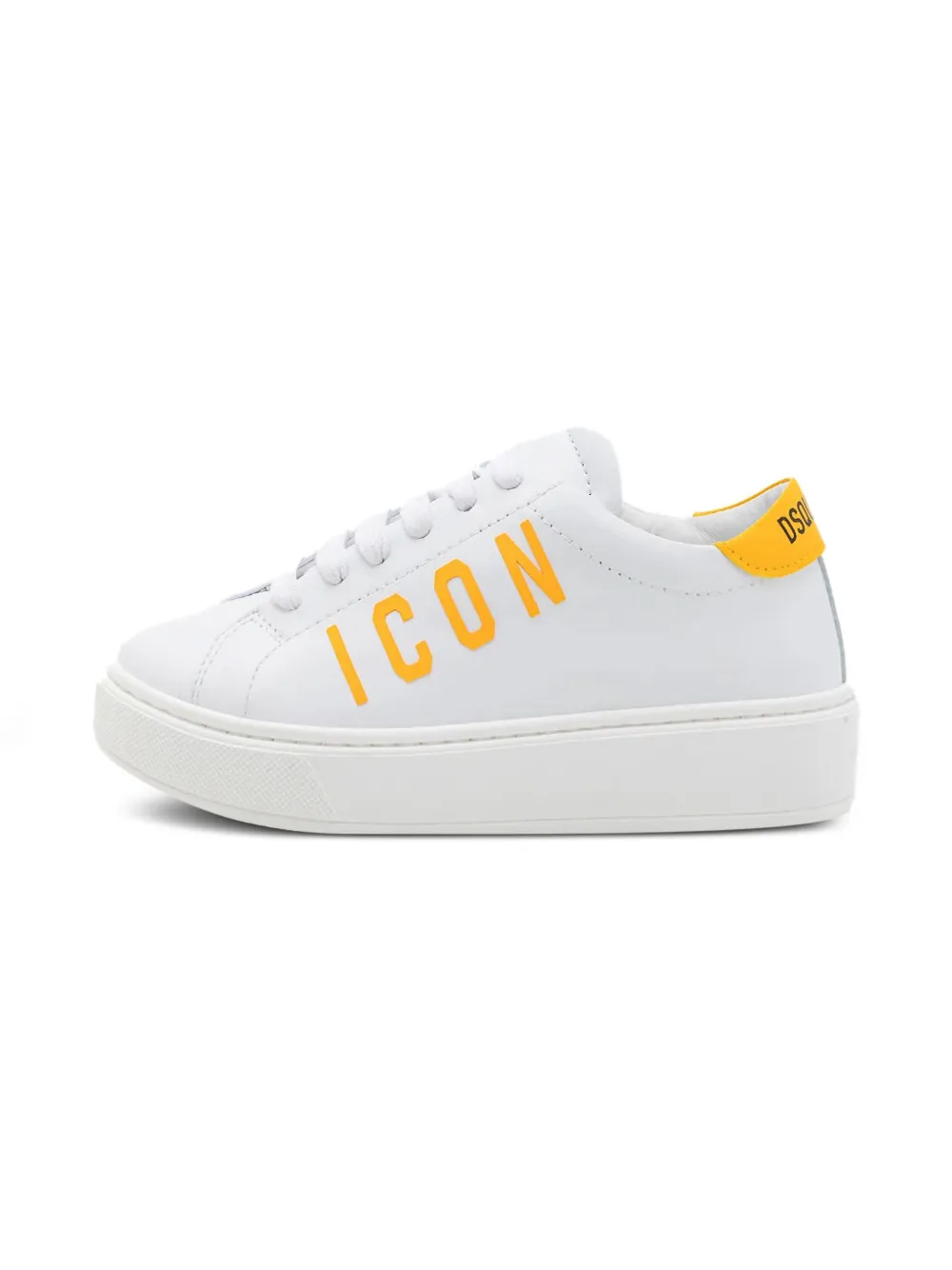 DSQUARED2 KIDS leather sneakers White
