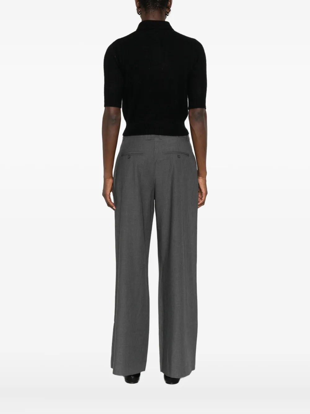 Twinset Knitted Polo Shirt In Black