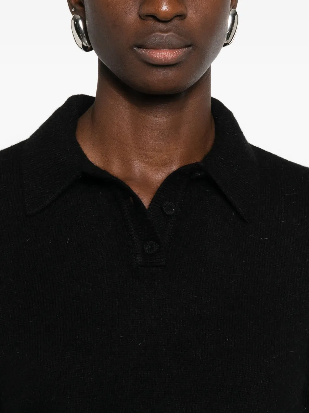 Twinset Knitted Polo Shirt In Black