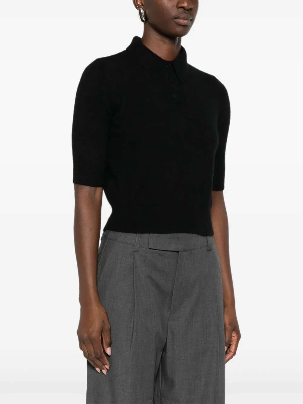 TWINSET Gebreid poloshirt Zwart