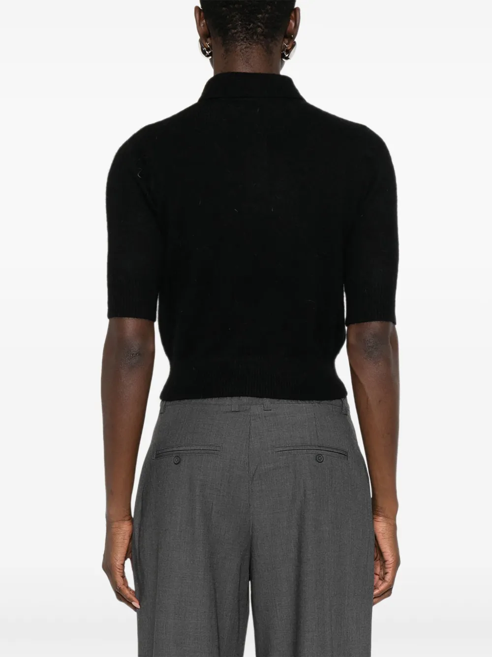 TWINSET Gebreid poloshirt Zwart