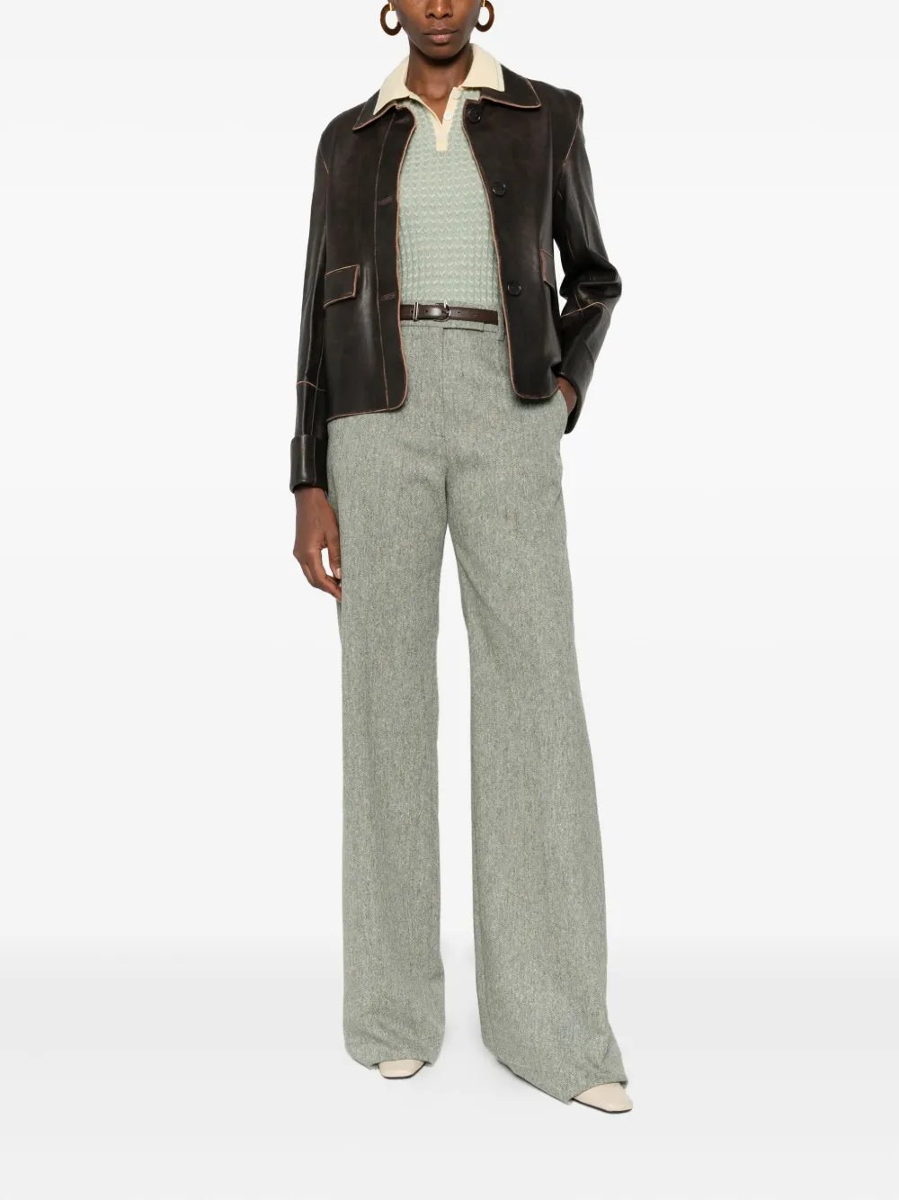 Valentino Garavani pressed crease trousers - Groen