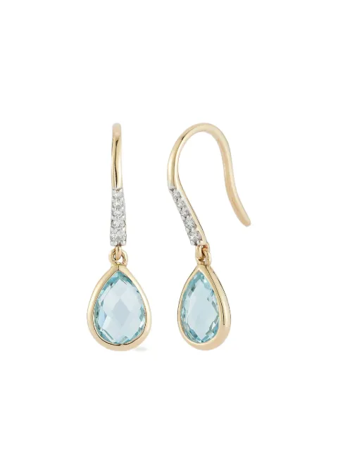 Mateo diamond and blue-topaz earrings