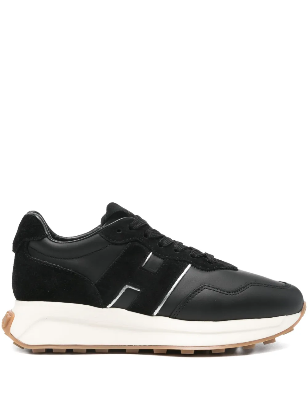 Hogan leather suede sneakers Black