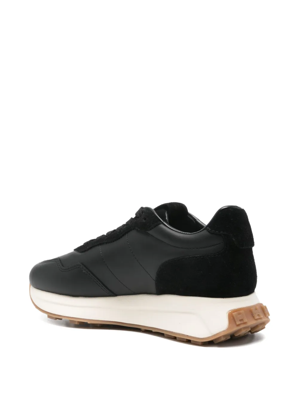 Hogan Leren suède sneakers Zwart