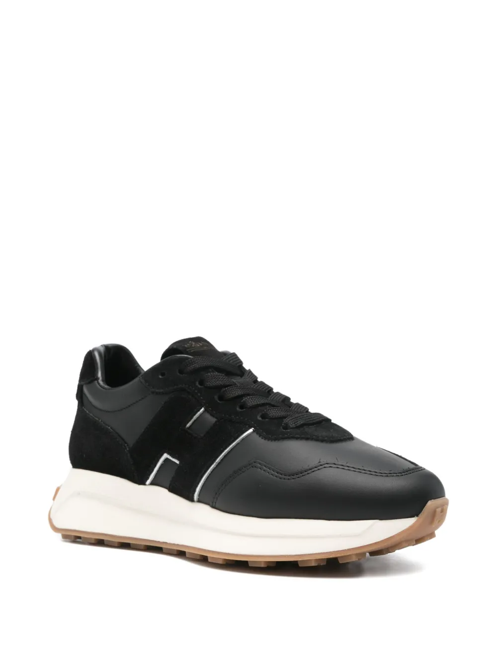 Hogan Leren suède sneakers - Zwart