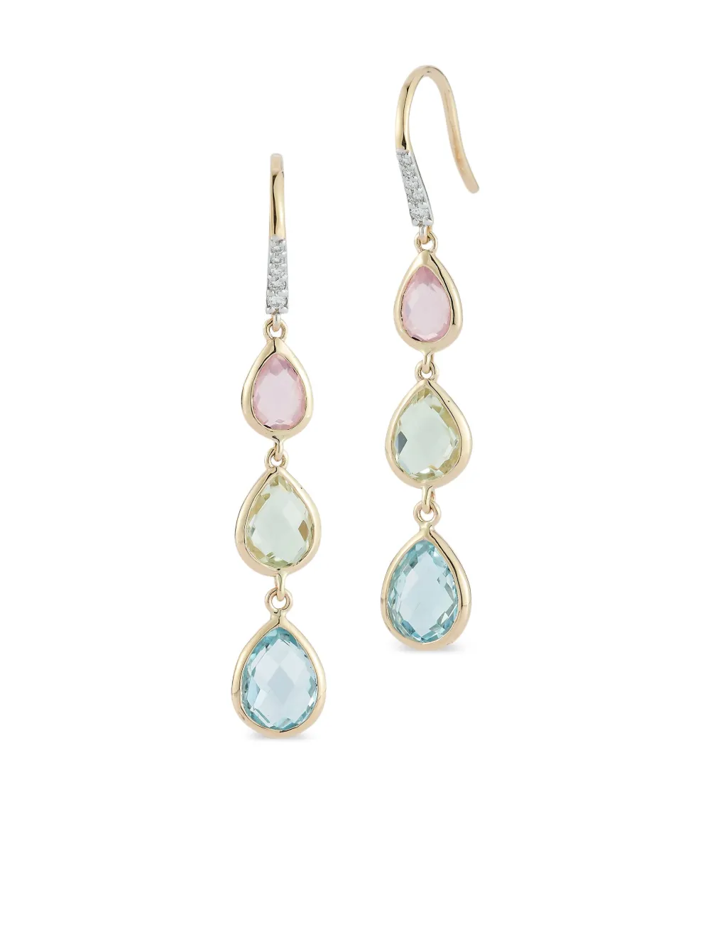 Mateo 14K yellow gold multi-stone earrings | Image 2