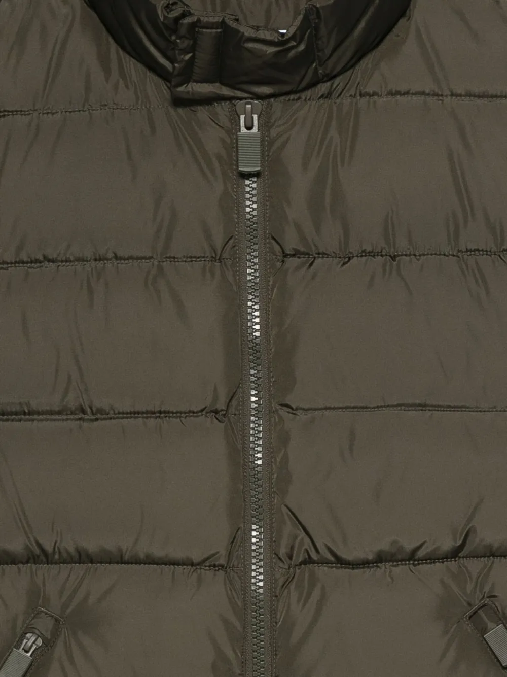 Aspesi Quilted Zip-front Gilet In Green