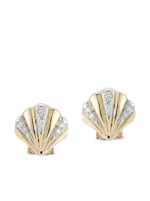 Mateo diamond shell earrings