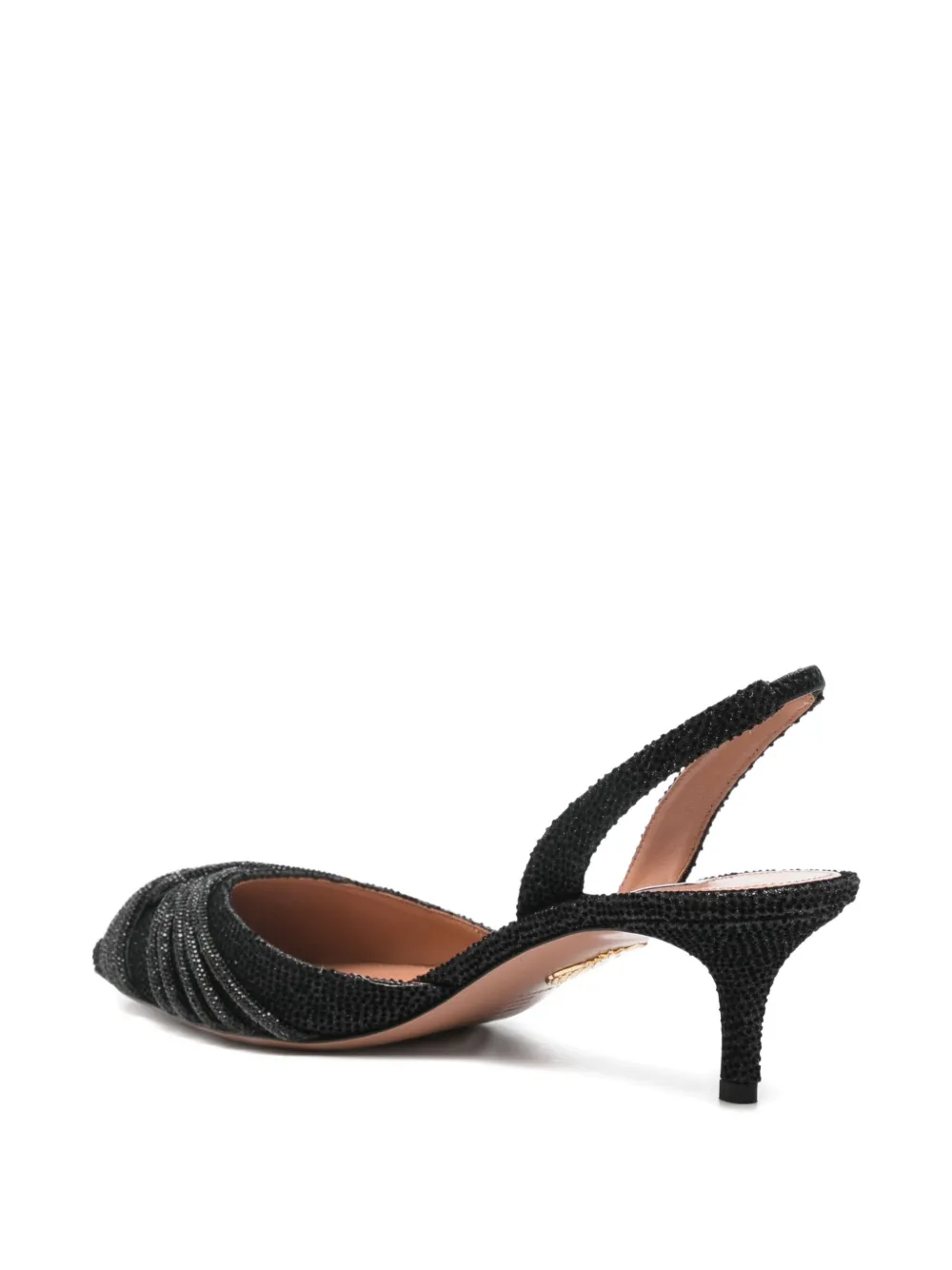 Aquazzura 60 mm slingback pumps met kralen Zwart
